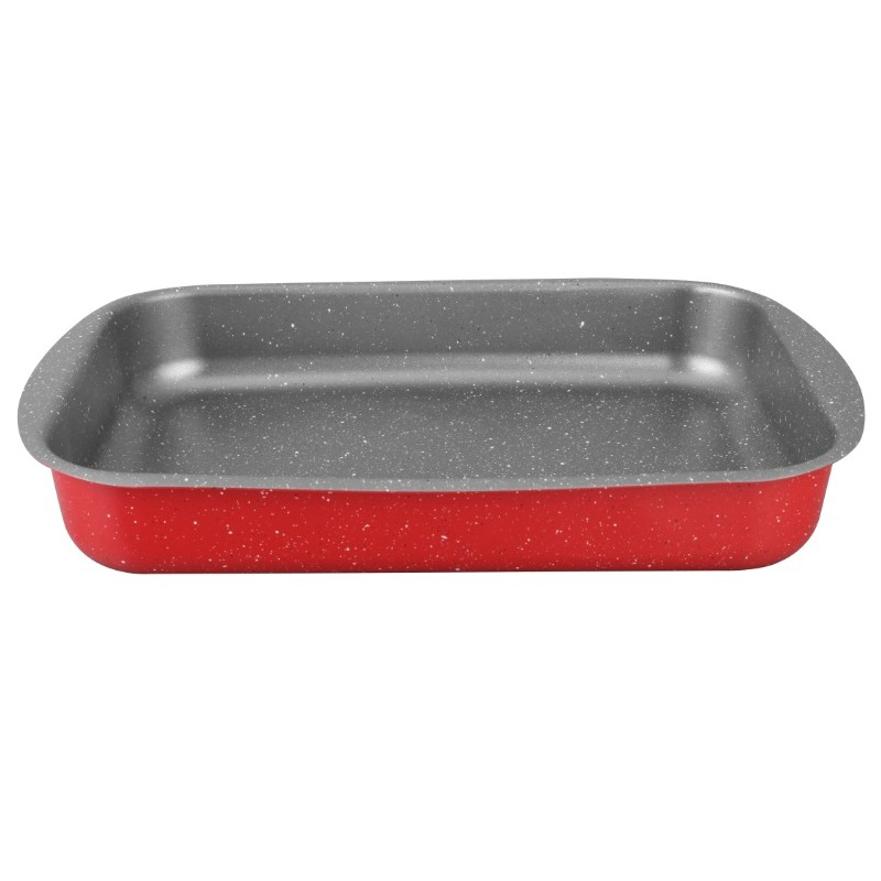 Ταψί Oliver Voltz Florence OV51222B35S, 35x24x5,5 εκ., Επίστρωση μαρμάρου, Χωρίς PFOA, Κόκκινο