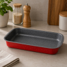 Ταψί Oliver Voltz Florence OV51222B35S, 35x24x5,5 εκ., Επίστρωση μαρμάρου, Χωρίς PFOA, Κόκκινο