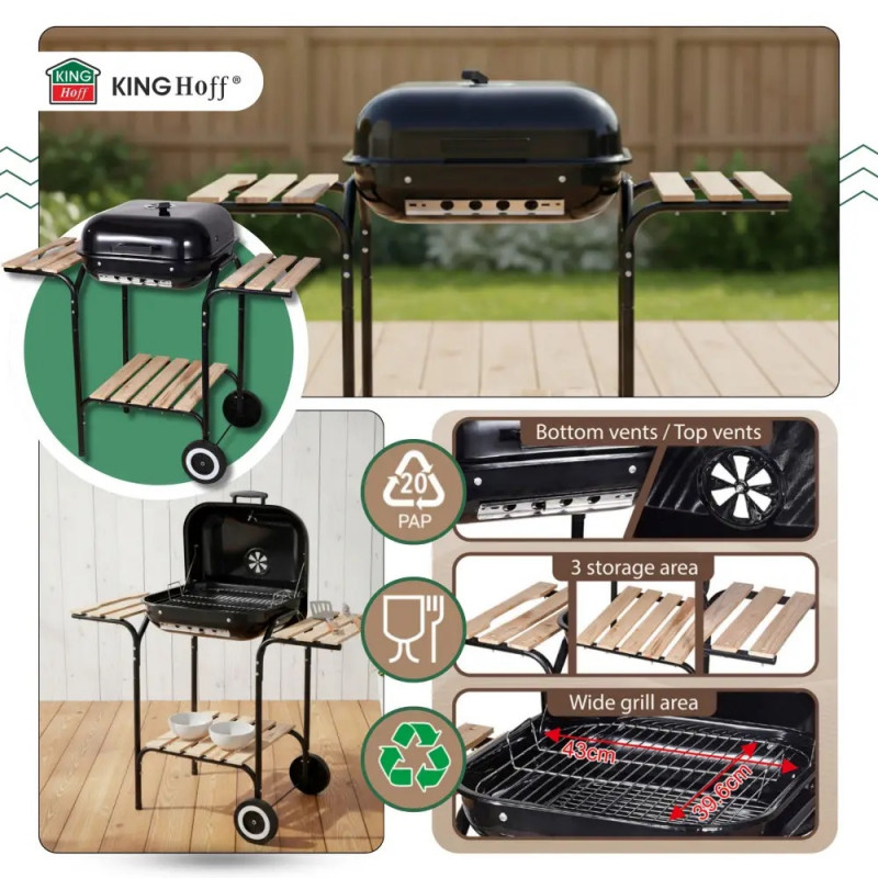 Προϊόν με ανοιχτή συσκευασία: Royalty Line RL-AF3.1 Healthy Cooker, 1400W, 3 λίτρα, 5 μερίδες, Ζεστός αέρας, Μαύρο