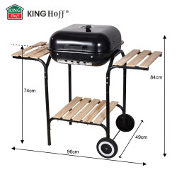 Προϊόν με ανοιχτή συσκευασία: Royalty Line RL-AF3.1 Healthy Cooker, 1400W, 3 λίτρα, 5 μερίδες, Ζεστός αέρας, Μαύρο