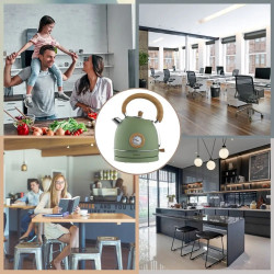 Ηλεκτρικός βραστήρας Klausberg KB 9008, 2200 W, 1,8 λίτρα, βάση 360°, ένδειξη στάθμης νερού, θερμόμετρο, Πράσινο