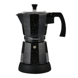 Ηλεκτρική κουβανέζικη καφετιέρα Klausberg KB 7998, 500 W, 6 φλιτζάνια, Ενσωματωμένη θερμαντική αντίσταση, Βαλβίδα ασφαλείας, Μαύρο