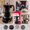 Ηλεκτρική κουβανέζικη καφετιέρα Klausberg KB 7998, 500 W, 6 φλιτζάνια, Ενσωματωμένη θερμαντική αντίσταση, Βαλβίδα ασφαλείας, Μαύρο
