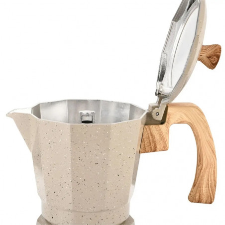 Ηλεκτρική κουβανέζικη καφετιέρα Klausberg KB 7999, 500 W, 6 φλιτζάνια, ενσωματωμένη θερμαντική αντίσταση, βαλβίδα ασφαλείας, Μπεζ