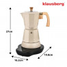Ηλεκτρική κουβανέζικη καφετιέρα Klausberg KB 7999, 500 W, 6 φλιτζάνια, ενσωματωμένη θερμαντική αντίσταση, βαλβίδα ασφαλείας, Μπεζ