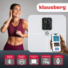 Ζυγός-αναλυτής Klausberg KB 7941, έως 180 kg, BIA, Bluetooth, LCD, γυαλί ασφαλείας, Smart, λευκό