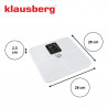 Ζυγός-αναλυτής Klausberg KB 7941, έως 180 kg, BIA, Bluetooth, LCD, γυαλί ασφαλείας, Smart, λευκό