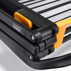 Στεγνωτήριο ρούχων Joseph Joseph AirFrame™ 5000024, 16 μ., 3 επίπεδα, πτυσσόμενο, μηχανισμός ασφάλισης, επιμήκεις ράγες για μακριά ρούχα, Μαύρο/κίτρινο