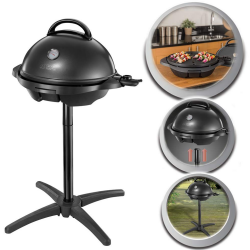 Ηλεκτρική ψησταριά/γκριλ George Foreman 22460-56, 2400 W, 44,5 εκ., 15 μερίδες, 5 επίπεδα θερμοκρασίας, Αντικολλητική επίστρωση, Μαύρο