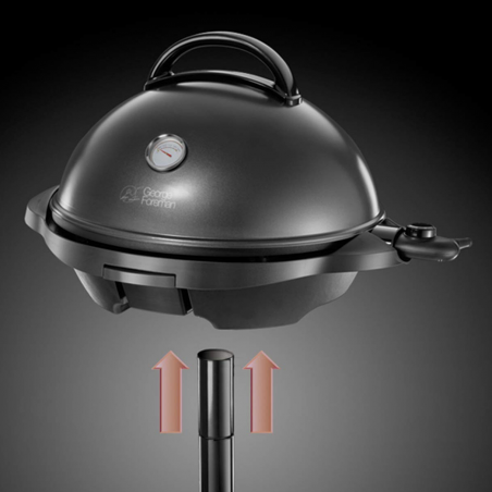 Ηλεκτρική ψησταριά/γκριλ George Foreman 22460-56, 2400 W, 44,5 εκ., 15 μερίδες, 5 επίπεδα θερμοκρασίας, Αντικολλητική επίστρωση, Μαύρο