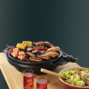 Ηλεκτρική ψησταριά/γκριλ George Foreman 22460-56, 2400 W, 44,5 εκ., 15 μερίδες, 5 επίπεδα θερμοκρασίας, Αντικολλητική επίστρωση, Μαύρο