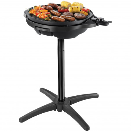 Ηλεκτρική ψησταριά/γκριλ George Foreman 22460-56, 2400 W, 44,5 εκ., 15 μερίδες, 5 επίπεδα θερμοκρασίας, Αντικολλητική επίστρωση, Μαύρο