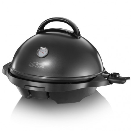 Ηλεκτρική ψησταριά/γκριλ George Foreman 22460-56, 2400 W, 44,5 εκ., 15 μερίδες, 5 επίπεδα θερμοκρασίας, Αντικολλητική επίστρωση, Μαύρο