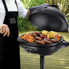 Ηλεκτρική ψησταριά/γκριλ George Foreman 22460-56, 2400 W, 44,5 εκ., 15 μερίδες, 5 επίπεδα θερμοκρασίας, Αντικολλητική επίστρωση, Μαύρο