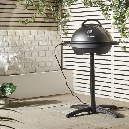 Ηλεκτρική ψησταριά/γκριλ George Foreman 22460-56, 2400 W, 44,5 εκ., 15 μερίδες, 5 επίπεδα θερμοκρασίας, Αντικολλητική επίστρωση, Μαύρο