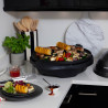 Ηλεκτρική ψησταριά/γκριλ George Foreman 22460-56, 2400 W, 44,5 εκ., 15 μερίδες, 5 επίπεδα θερμοκρασίας, Αντικολλητική επίστρωση, Μαύρο