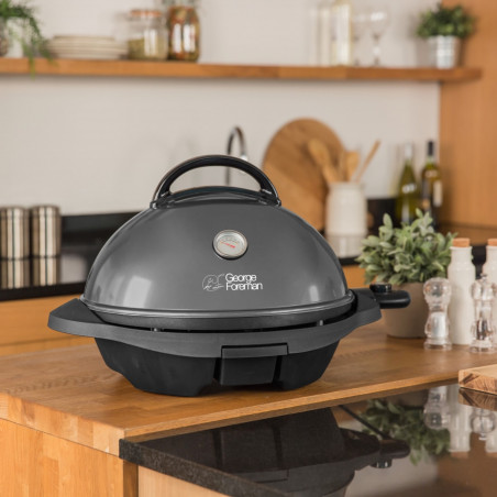Ηλεκτρική ψησταριά/γκριλ George Foreman 22460-56, 2400 W, 44,5 εκ., 15 μερίδες, 5 επίπεδα θερμοκρασίας, Αντικολλητική επίστρωση, Μαύρο