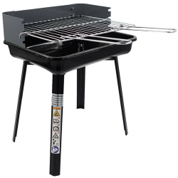 Μπάρμπεκιου με ξυλοκάρβουνα Master Grill & Party MG936, Ρυθμιζόμενη σχάρα, Πτυσσόμενο, Μαύρο