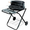 Μπάρμπεκιου με κάρβουνα Master Grill & Party MG925, 54,5 εκ., Εμαγιέ σώμα, Ρυθμιζόμενη σχάρα, Πτυσσόμενο, Ρόδες, Μαύρο