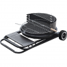 Μπάρμπεκιου με κάρβουνα Master Grill & Party MG925, 54,5 εκ., Εμαγιέ σώμα, Ρυθμιζόμενη σχάρα, Πτυσσόμενο, Ρόδες, Μαύρο