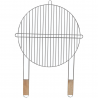 Σχάρα για γκριλ Master Grill & Party MG257, 51 εκ., Ξύλινες λαβές, Χρώμιο