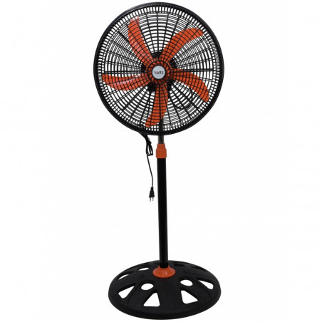 Ανεμιστήρας Oliver Voltz OV51760N18, 50 W, 18", 3 ταχύτητες, φωτεινή ένδειξη, ρύθμιση, μαύρο/πορτοκαλί