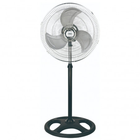 Ανεμιστήρας Rosberg R51760J18S, 70 W, 18", 3 ταχύτητες, ταλάντωση, ρυθμιζόμενος, μαύρος/χρώμιο