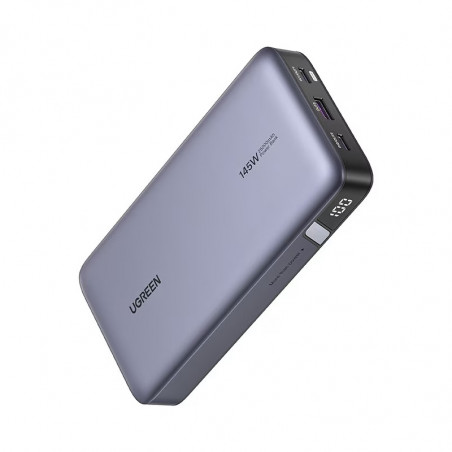 Φορητή μπαταρία UGREEN PB205, 25000mAh, PD 3.1 145W, ψηφιακή οθόνη LED, κατάλληλη για αεροπορικά ταξίδια, USB-C, Γκρι