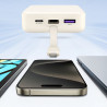 Φορητή μπαταρία UGREEN PB505, 20000mAh, PD 3.0 22,5W, Ενσωματωμένο καλώδιο, Ψηφιακή ένδειξη LED, Κατάλληλη για αεροπορικά ταξίδια, Γκρι