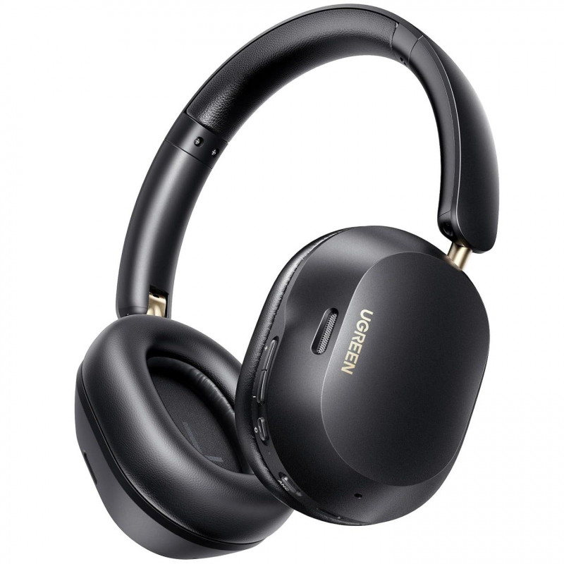 Ασύρματα ακουστικά UGREEN HiTune ANC Max5c HP203, Έως 75 ώρες, Spatial Audio, Hi-Res, Υβριδική ακουστική απομόνωση ANC, Αναδιπλούμενα, Μαύρα