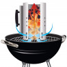 Уред за разпалване на барбекю Master Grill & Party MG118, Подходящ за дървени въглища и брикети, Топлоизолирана дръжка, Стомана, Сребрист