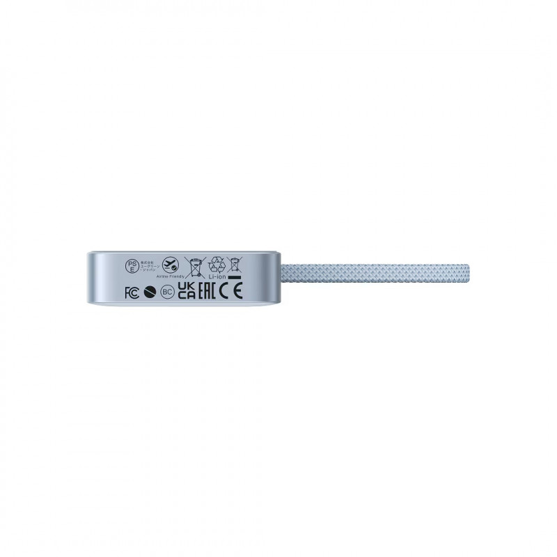 Φορητή μπαταρία UGREEN PB773, 10000mAh, PD 30W, Qi2 25W, Magflow, ψηφιακή οθόνη LED, ενσωματωμένο καλώδιο, USB-C, μπλε
