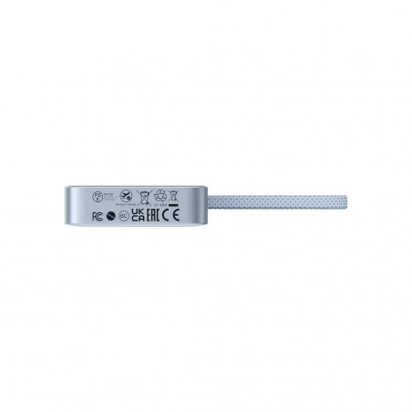 Φορητή μπαταρία UGREEN PB773, 10000mAh, PD 30W, Qi2 25W, Magflow, ψηφιακή οθόνη LED, ενσωματωμένο καλώδιο, USB-C, μπλε
