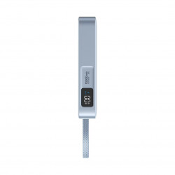 Φορητή μπαταρία UGREEN PB773, 10000mAh, PD 30W, Qi2 25W, Magflow, ψηφιακή οθόνη LED, ενσωματωμένο καλώδιο, USB-C, μπλε