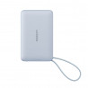 Φορητή μπαταρία UGREEN PB773, 10000mAh, PD 30W, Qi2 25W, Magflow, ψηφιακή οθόνη LED, ενσωματωμένο καλώδιο, USB-C, μπλε