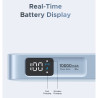 Φορητή μπαταρία UGREEN PB773, 10000mAh, PD 30W, Qi2 25W, Magflow, ψηφιακή οθόνη LED, ενσωματωμένο καλώδιο, USB-C, μπλε