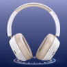 Ασύρματα ακουστικά UGREEN HiTune ANC Max5c HP203, Έως 75 ώρες, Spatial Audio, Hi-Res, Υβριδική ακουστική απομόνωση ANC, Αναδιπλούμενα, Λευκό