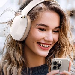 Ασύρματα ακουστικά UGREEN HiTune ANC Max5c HP203, Έως 75 ώρες, Spatial Audio, Hi-Res, Υβριδική ακουστική απομόνωση ANC, Αναδιπλούμενα, Λευκό