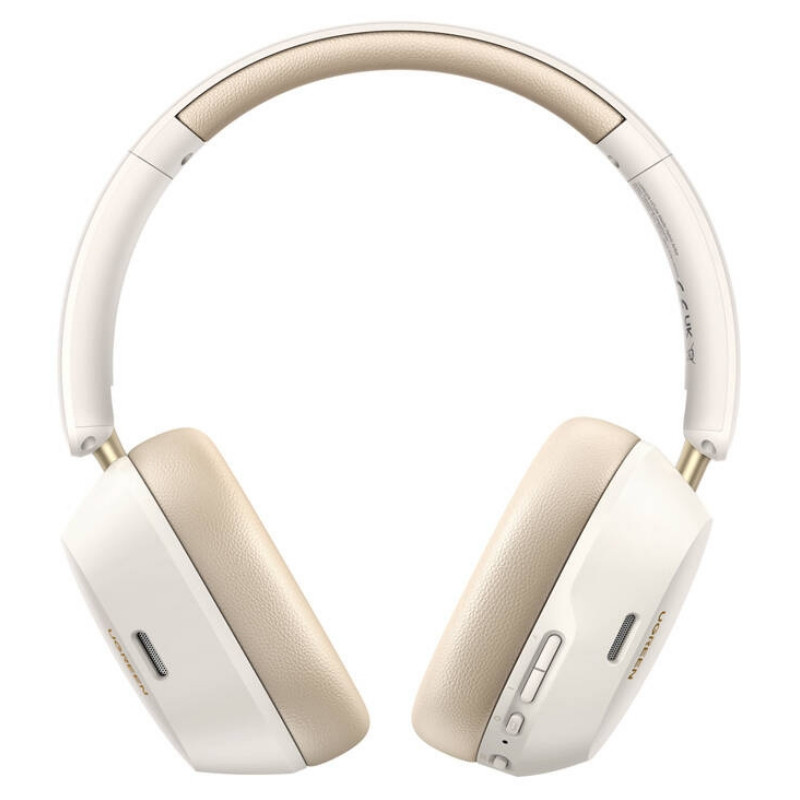 Ασύρματα ακουστικά UGREEN HiTune ANC Max5c HP203, Έως 75 ώρες, Spatial Audio, Hi-Res, Υβριδική ακουστική απομόνωση ANC, Αναδιπλούμενα, Λευκό