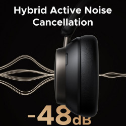 Ασύρματα ακουστικά UGREEN ANC HP206 StudioPro, Έως 120 ώρες, Hi-Res, LDAC, Spatial Audio, Λειτουργία παιχνιδιού, 8 λειτουργίες ισοσταθμιστή, Γρήγορη φόρτιση, Μαύρο