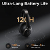 Ασύρματα ακουστικά UGREEN ANC HP206 StudioPro, Έως 120 ώρες, Hi-Res, LDAC, Spatial Audio, Λειτουργία παιχνιδιού, 8 λειτουργίες ισοσταθμιστή, Γρήγορη φόρτιση, Μαύρο