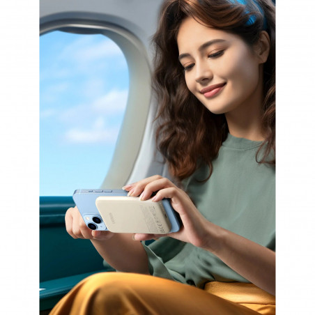Φορητή μπαταρία UGREEN PB560, 5000mAh, PD 3.0 20W, Qi 7,5W, μαγνητική ασύρματη φόρτιση, φωτάκια LED, USB-C, λευκό