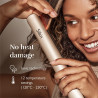 Σίδερο μαλλιών Silk'n SilkyStraight SIS1PE1001, 45 W, 12 ρυθμίσεις θερμοκρασίας, οθόνη LED, πλάκες τιτανίου, τεχνολογία υπέρυθρων, ιονισμός, 120-230 °C, μνήμη, ροζ χρυσό