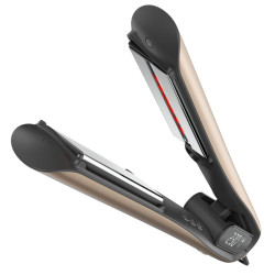 Σίδερο μαλλιών Silk'n SilkyStraight SIS1PE1001, 45 W, 12 ρυθμίσεις θερμοκρασίας, οθόνη LED, πλάκες τιτανίου, τεχνολογία υπέρυθρων, ιονισμός, 120-230 °C, μνήμη, ροζ χρυσό