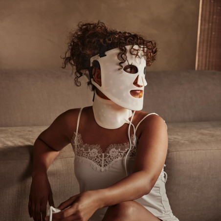Φωτοθεραπευτική μάσκα προσώπου Silk'n LED Face Mask 100 FLM100PE1001, Αυτονομία 130 λεπτών, 4 λειτουργίες, Συνεδρία 10 λεπτών, Ευέλικτος σχεδιασμός, Λευκό