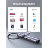 Σταθμός σύνδεσης 5 σε 1 UGREEN CM418, PD 100W, USB-C προς 1xUSB-C (PD)/2xUSB-A/1xHDMI/RJ45, 4K@30fps, Γκρι