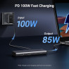 Σταθμός σύνδεσης 8 σε 1 UGREEN CM639, PD 100W, USB-C προς 1xUSB-C (PD)/2x USB-C/2xUSB-A/2xHDMI/DP, 4K@60fps, Γκρι