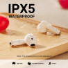 Ασύρματα ακουστικά UGREEN HiTune H5 TWS WS201, 6 ώρες, ακουστική απομόνωση ANC, IPX5, χειρισμός μέσω αφής, BT 5.3, Λευκό