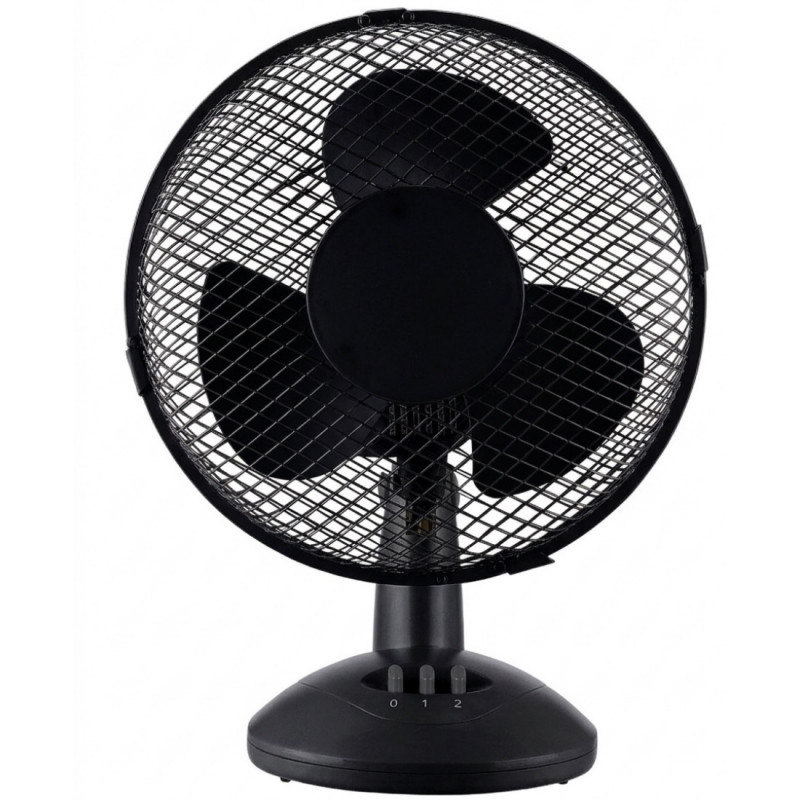 Επιτραπέζιος ανεμιστήρας Rosberg R51760B9, 19 W, 23 cm, 2 ταχύτητες, Μαύρος