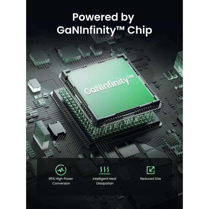 Φορτιστής UGREEN GaN X565, PD 3.0 100W, 3xUSB-C/1xUSB-A, τεχνολογία GaN, ,  Γκρι